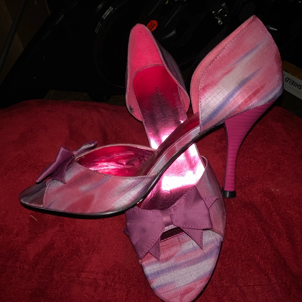 Pink springy heels